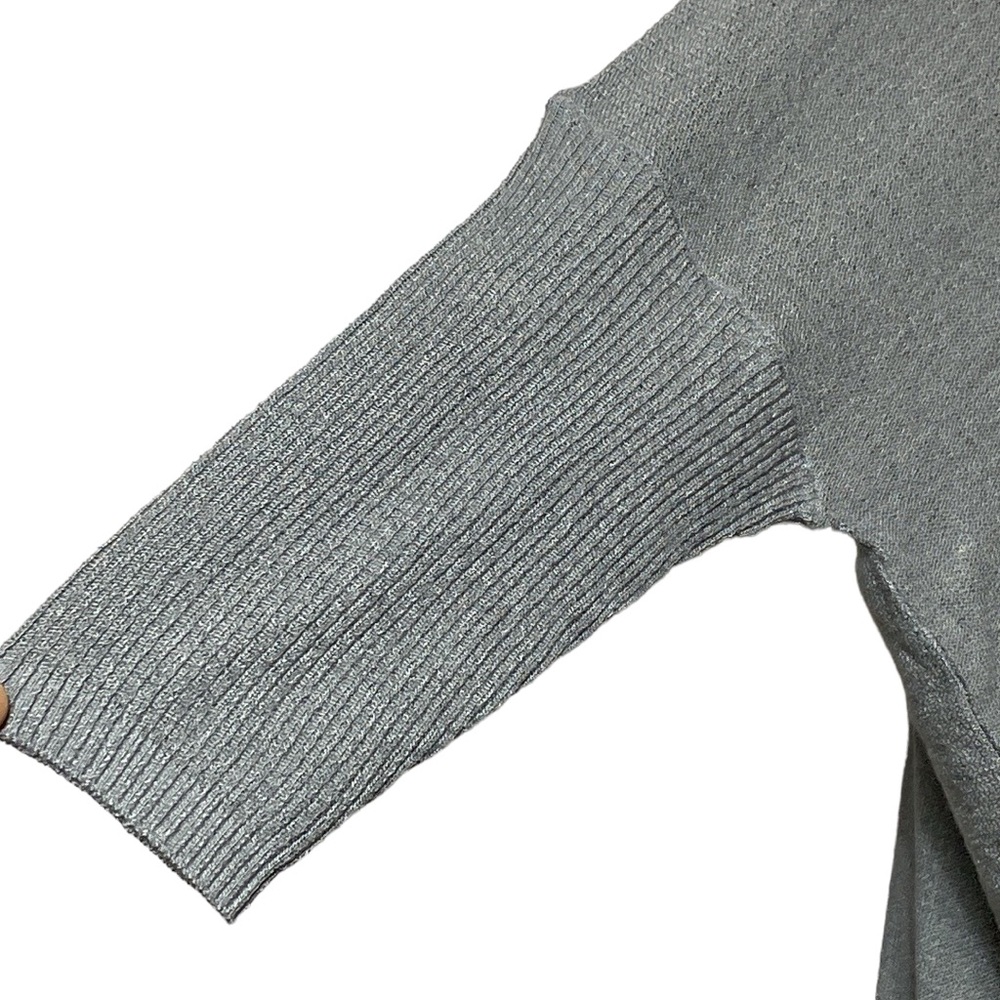 Wynne Layers Grey Scoop Neck Drop Shoulder Sweater Top S - Picture 7 of 12